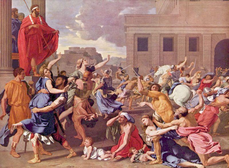 Nicolas Poussin The Rape of the Sabine Women Sweden oil painting art